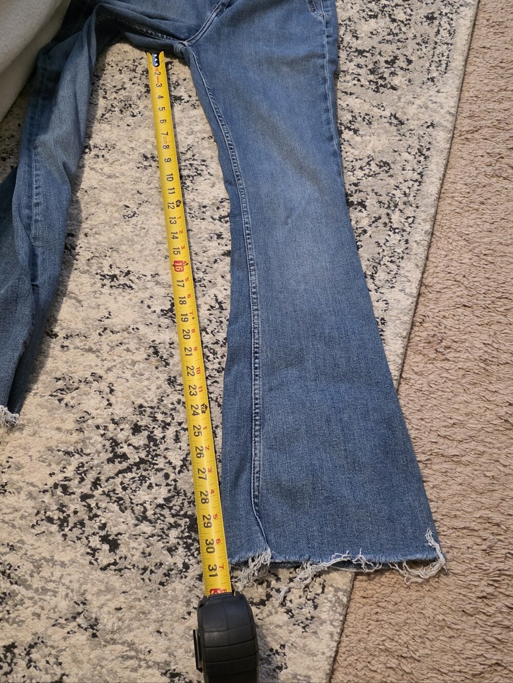 We The Free Flare Distressed Slit Jeans Womens 29 Boho Western Festival Rodeo - Picture 7 of 8